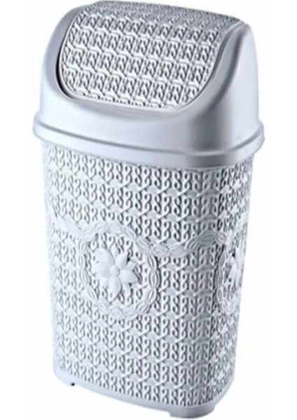 Litaetrend Gri Örgülü Çöp Kovası ROYALEKS-ASD038