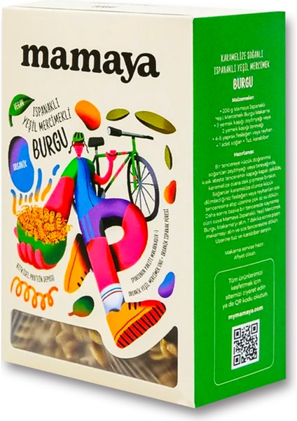 Ispanaklı Yeşil Mercimekli Burgu Makarna