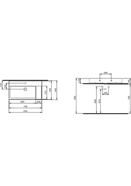 Bocchi Milano 80 cm Sağdan Etajerli Lavabo Parlak Beyaz 1537-001-0126 fiyatları
