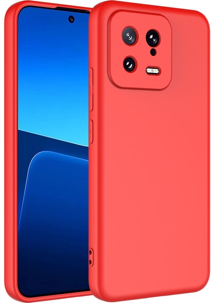 Xiaomi Mi 13 Kılıf Nxxa Mara Laaakan Kapak-Kırmızı