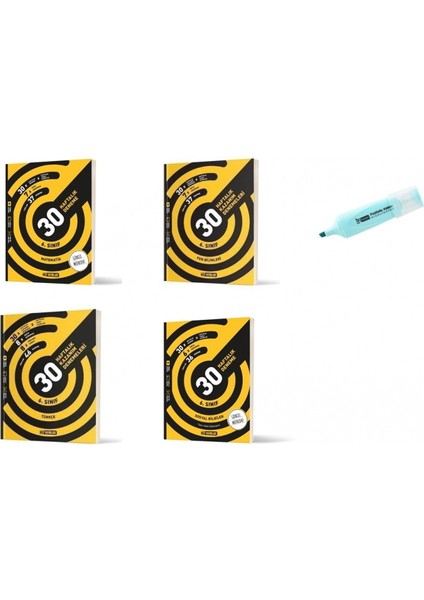 6.sınıf Matematik Fen Bilimleri Türkçe ve Sosyal 30 Haftalık Deneme (Yeni Müfredat)