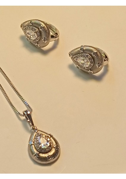Silver Damla Kolye Küpe Seti fiyatları