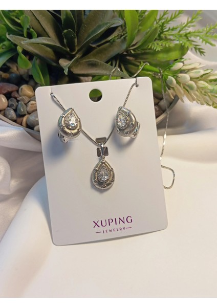 Silver Damla Kolye Küpe Seti indirimleri