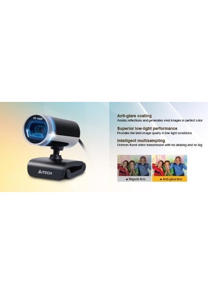 A4TECH PK-910H Internet Kamera , 1080P Full Hd, 16MP, Mikrofonlu, 9.4 x 3.71 x 5.79 Cm, Usb, Gümüş/siyah modelleri