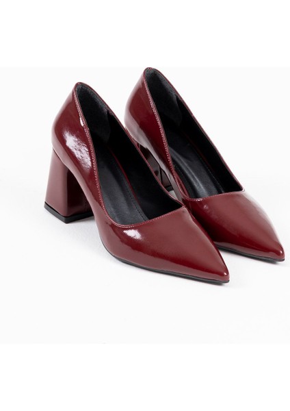 Modaserdem Valeria Bordo Rugan Kadın Topuklu Ayakkabı fiyatları