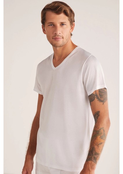 Mdb Kom Elite %100 Merserize V Yaka T-Shırt fiyatları