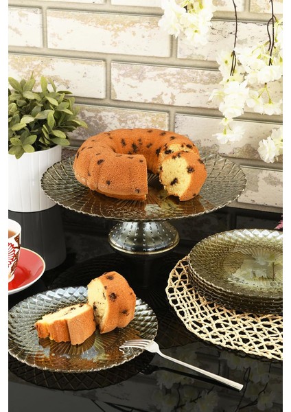 Belinda Cam Tatlı&kek Takımı 7 Parça Füme (Füme)