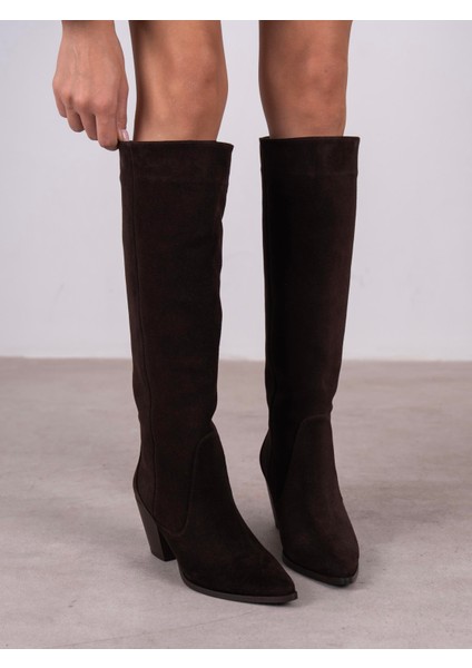 Aniela Kahve Süet Hakiki Deri Kadın Çizme fiyatları