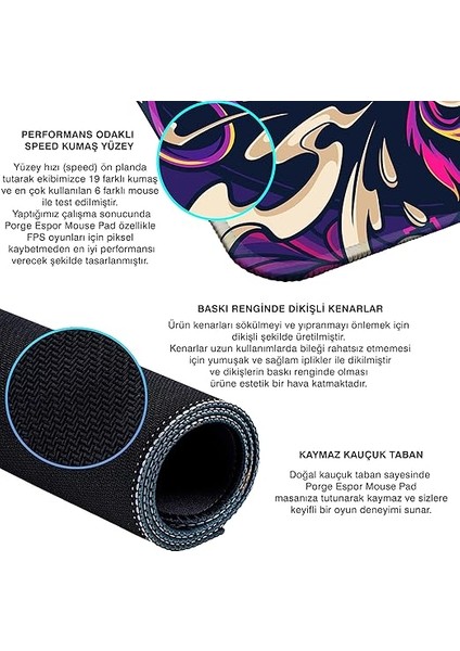 Esports Edition Mouse Pad 48X40 cm Gaming Oyuncu Mousepad (Oni Dragon, 48X40 cm (3mm Kalınlık)) modelleri