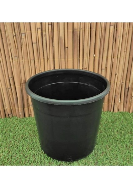 Üretim Saksısı 2 Adet 12 Lt 26X26 cm Plastik Saksı Siyah Üretim Saksı Bitki Saksısı