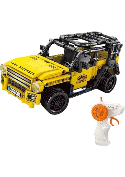 Yapı Blok Seti,teknik Rc Uzaktan Kumandalı Şarjlı Araçlar, Mustang, Ferrari, Lamborghini, Deffender, Porsche Model ARAÇ,433 Parça (Defender)