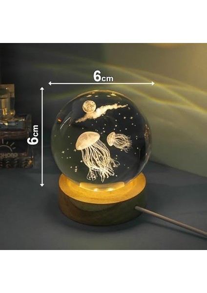 Ahşap Cam Küre Işıklı Göz Yormayan Gezegen Satürn Motifli Masaüstü Aydınlatma Gece Lambası Dekoratif Çocuk Odası Salon Yatak Odası Lamba 6cm x 6cm (Satürndeki Kız) modelleri