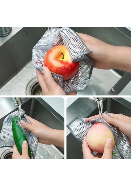 5’li Çizilmez Tel Bulaşık Bezi – Islak ve Kuru Kullanıma Uygun, Çok Amaçlı Temizlik Bezi – Tencere, Tava, Tezgah ve Yağlı Yüzeyler Için modelleri