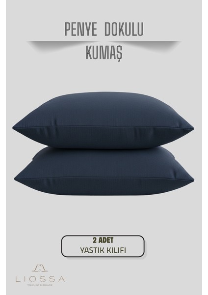 Premium Softtouch™ | 2’li Penye Yastık Kılıfı Seti | %100 Pamuk | 50X70 cm | Fermuarlı | Jersey Kumaş