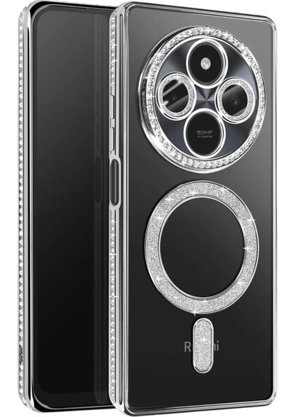 Nrzsnt Newface Xiaomi Redmi 14C Joke Simli Magneticsafe Kılıf - Gümüş