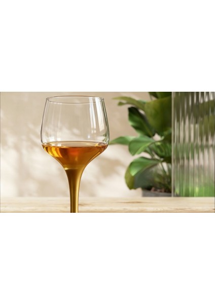 Gold Ayaklı Cam Su & Meşrubat Kadehi Seti – 6’lı Lüks Servis Bardakları fiyatları