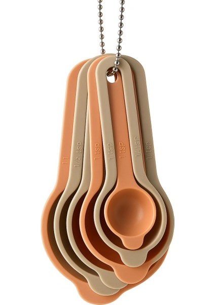 Store Çoklu Ölçü Kaşığı (Bej-Kavuniçi)