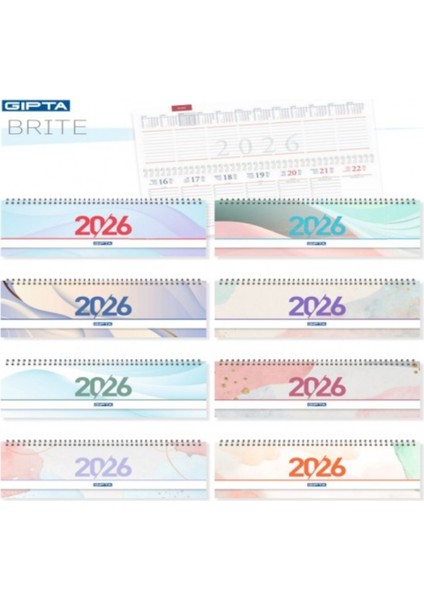 Gıpta 2026 Masa Ajandası 2026 Haftalık Masa Takvimi 16X33 cm