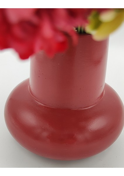 | Bohem Stil Dekoratif Vazo | Modern Minimal Yuvarlak Form | Ruby Bordo| modelleri