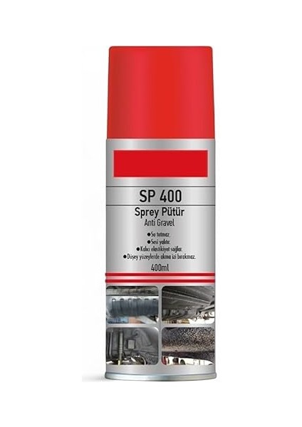 Pütür Su Tutmaz Ses Yalıtımlı Boyanabilir Kaplama Araç Araba Çamurluk Taş Darbe Koruma 400ML