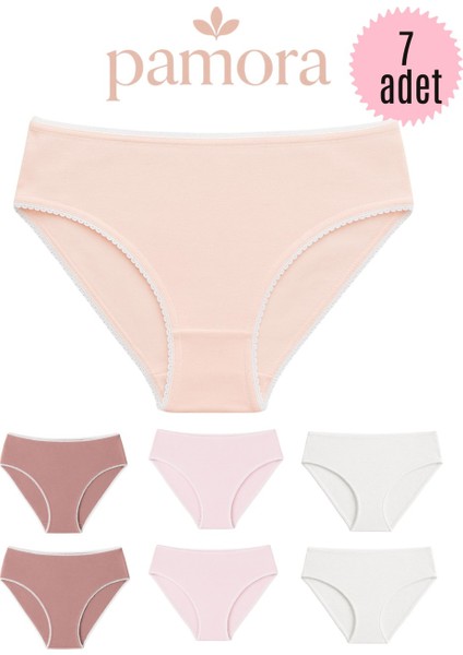 Kadın 7’li Pamuklu Bikini Külot Seti – %95 Pamuk – Yumuşak – Esnek – Karışık Renk fırsatları