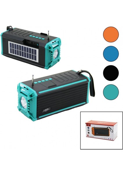 J-Ipok P-520 Hasuba HS-293 Fenerli Solar Panelli - USB Şarjlı Bluetooth Fm Radyo Mp3 USB - Tf Player 8W (5324)