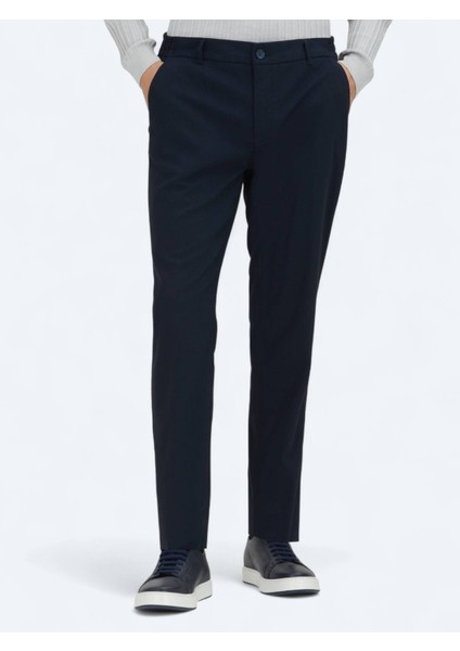 Lacivert Dokuma Jogging Fit Casual Pantolon fiyatları