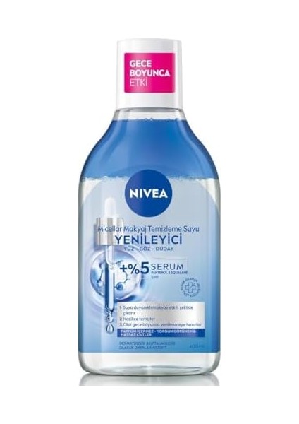 Nıvea Micellar Yenileyici Makyaj Temizleme Suyu 400 Ml,suya Dayanıklı Makyajı Çıkarır,ovalaa Gerektirmez, Serum Içerikli,pantenol modelleri