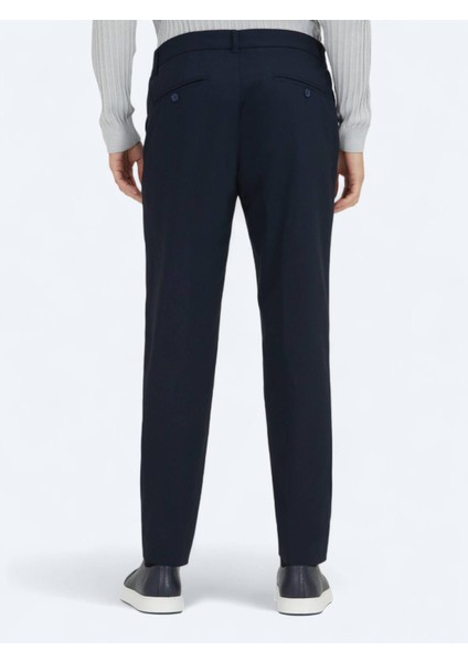 Lacivert Dokuma Jogging Fit Casual Pantolon fırsatları