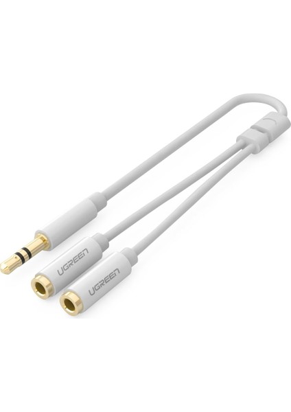 3.5mm 2&apos;li Aux Kulaklık Çoklayıcı Beyaz