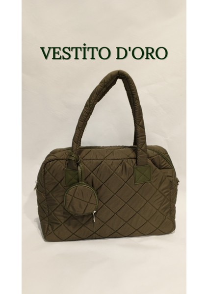 Vestito D’oro Bej Kapitone Çanta