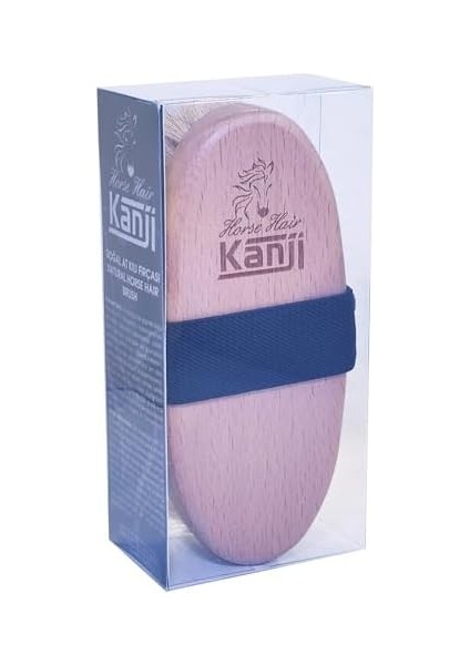 %100 Doğal At Kılı Masaj ve Kuru Fırçalama Için Lacivert Kemerli Vücut Peeling Selülit Fırçası