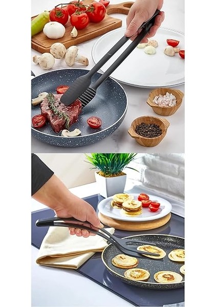 11 Parça Yanmaz Yapışmaz Teflon Kaplama Servis Seti Kepçe Kevgir Spatula Kaşık Plastik Servis Takımı indirimleri