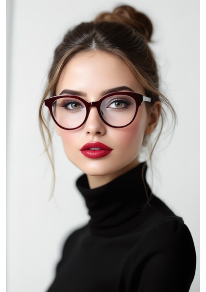 Cat Eye Blue Block Mavi Işık Korumalı Gözlük Optik Uyumlu