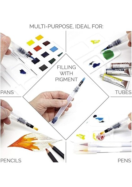 Su Hazneli Sulu Boya Fırçası 6'lı Paket fırsatları