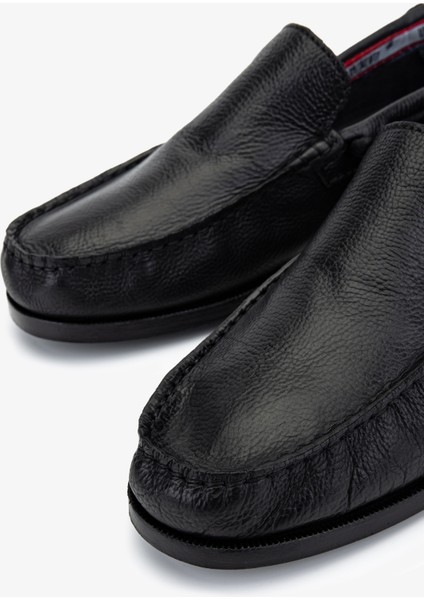 Erkek Hakiki Deri Siyah Casual Ayakkabı 496 2057 Erk Ayk Y24 Black modelleri