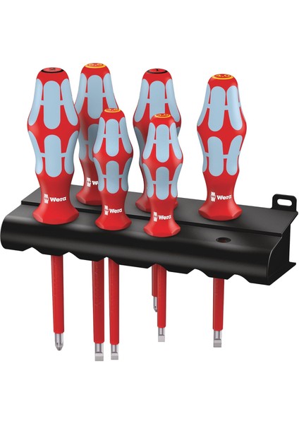 3165 I/6 Tornavida Seti, Paslanmaz Çelik + Raf, 6 Parça, 05022745001