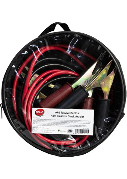 4 Adet Gojo Oto Akü Takviye Kablosu Hafif Ticari ve Binek Araçlar 600 Amp