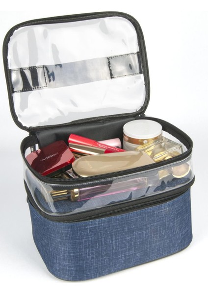 Makyaj Çantası Makyaj Malzeme Çantası Makyaj Malzemesi Için Çanta (Mavi, ) modelleri