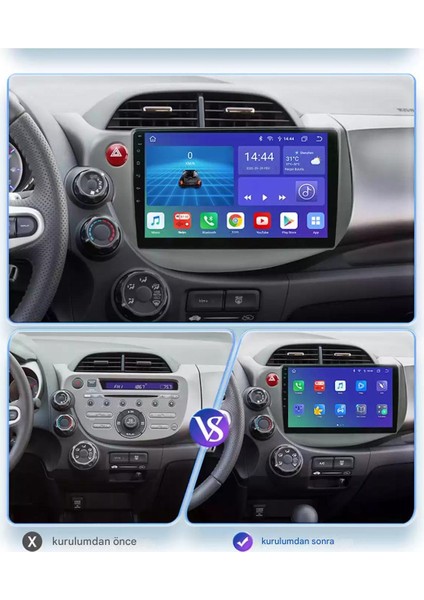 2009-2012 Honda Fit Özel 10" 8gb Ram 128GB Depolama, Wi-Fi & Carplay Destekli, Kamera Dahil Multimedya Sistemi indirimleri
