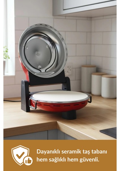 ® | Pro Plus Taş Fırın Pizza Makinesi - Kırmızı fırsatları