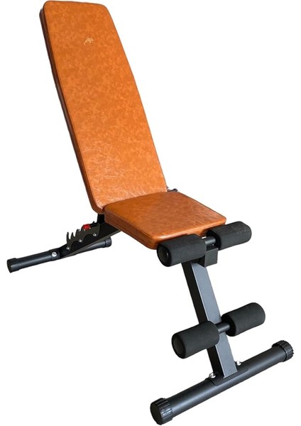 Katlanabilir Mekik Sehpası, 180 kg Taşıma KAPASITELI,117X50X109 Cm, 6 Kademeli Ayarlanabilir Sırt Dayaması