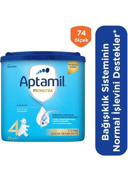 4 Adet Aptamil Pronutra 4 Çocuk Devam Sütü 350 G fiyatları