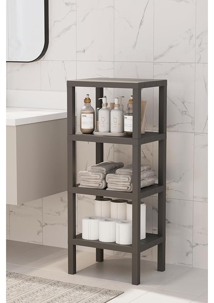 Life 4 Katlı Plastik Gri Banyo Mutfak Rafı MIT1051 modelleri