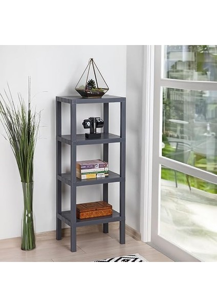 Life 4 Katlı Plastik Gri Banyo Mutfak Rafı MIT1051 indirimleri