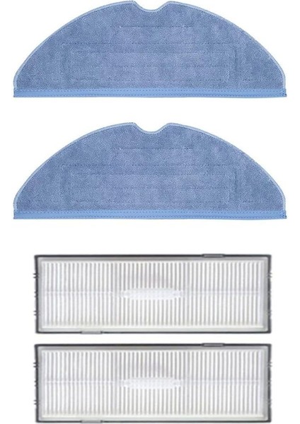 S8, S8+, S8 Pro Ultra ile Uyumlu Yedek Mop ve Hepa Filtre-4 Parça, Renk 24