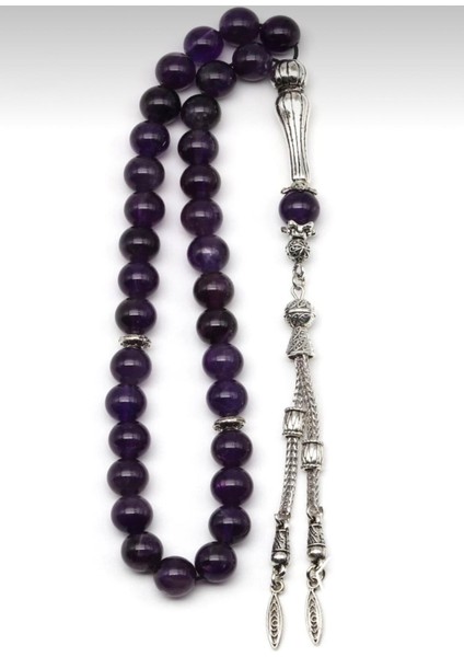 Ametist Doğal Taş Tesbih 8 mm Yuvarlak Kesim