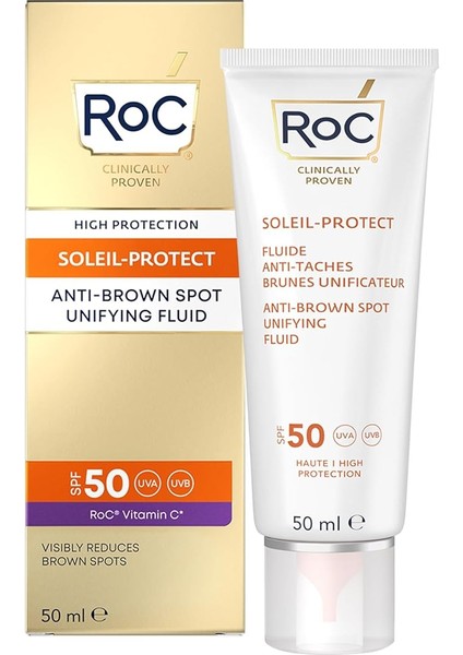 Soleil-Protect Leke Karşıtı Yüz Güneş Bakım Kremi SPF50 50 ml