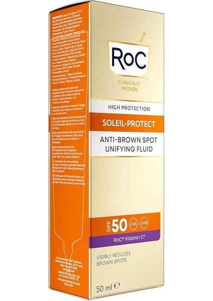 Soleil-Protect Leke Karşıtı Yüz Güneş Bakım Kremi SPF50 50 ml indirimleri