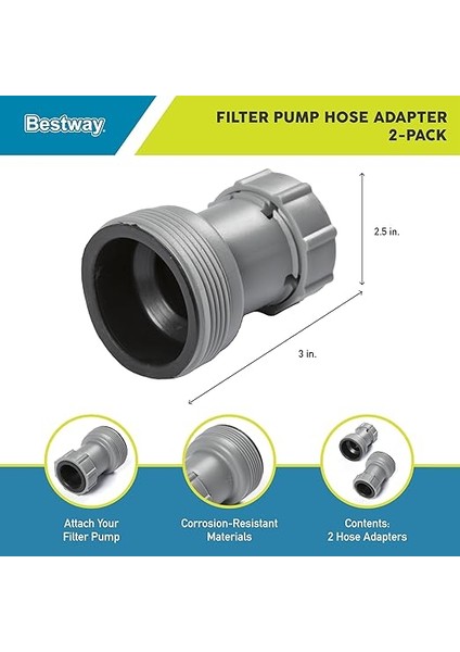 Flowclear Yer Üstü Filtre Pompası Havuz Hortumu Adaptörü, Hortum Çapı 1,5 "(38 Mm) Ölçer ve 1,25" (32 Mm) Çaplı Havuz Vanalarına Bağlanır fiyatları